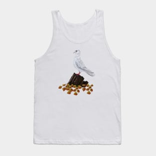 White pigeon in the autumn Tank Top